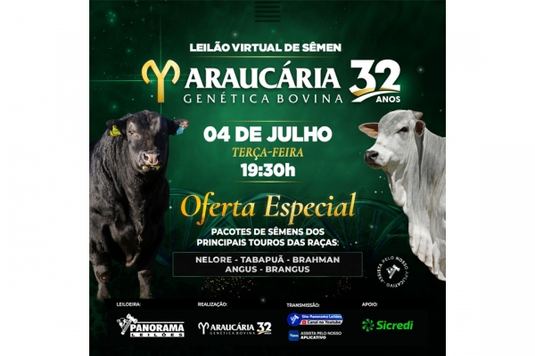 Leilão Virtual de Sêmen Araucária