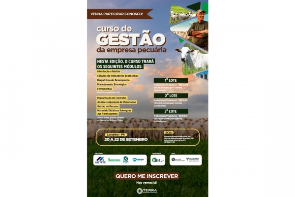 Curso de Gestão da empresa pecuária