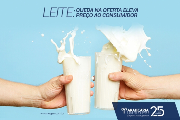 Leite: queda na oferta eleva preço ao consumidor